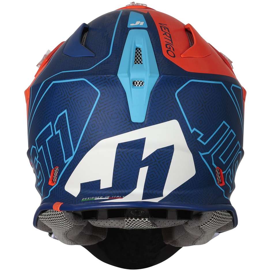 Casco cross enduro Just1 J18 Mips Vertigo arancio blu - Image 5
