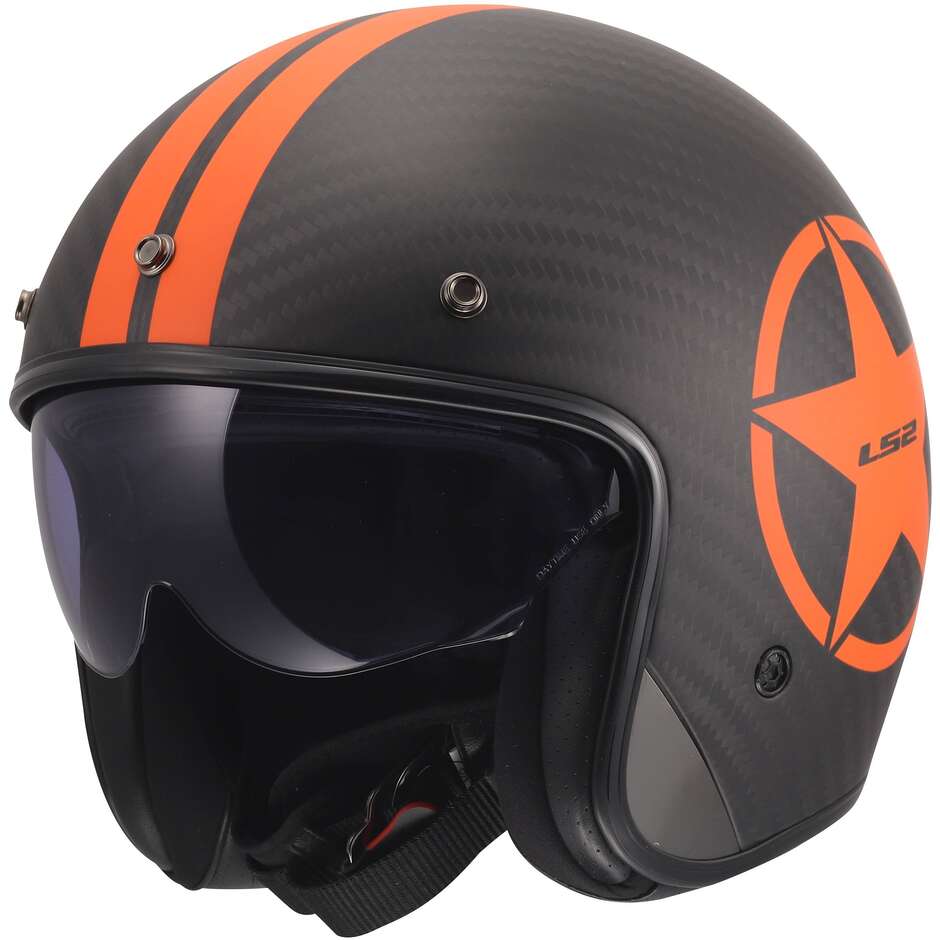 Casco jet LS2 OF601 BOB in carbonio Carbon - Image 8