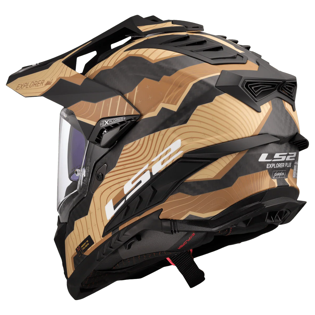 Casco LS2 MX701 C EXPLORER 2206 Carbon Trick Brown sand - Image 4