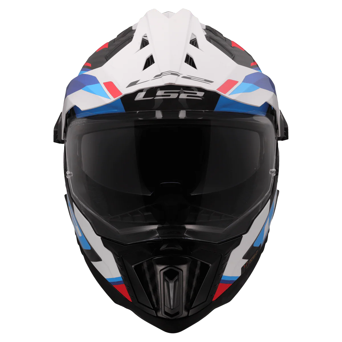 Casco LS2 MX701 C EXPLORER 2206 Carbon Frontier II White blu - Image 9