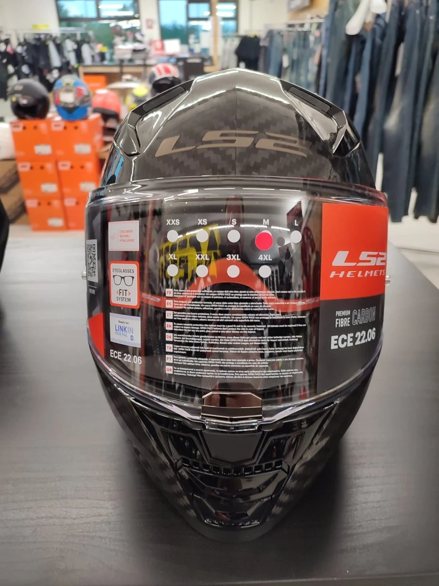 Casco integrale LS2 FF811 VECTOR II Carbonio ECE2206 Solid Carbon lucido - Image 4