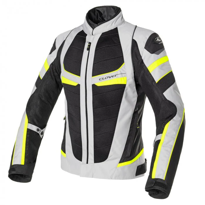 Giubbotto donna  Clover Rainjet 2 WP Grigio chiaro giallo